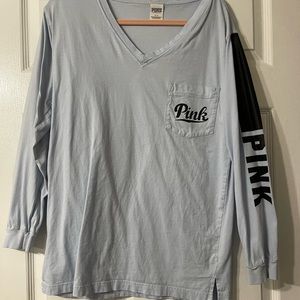 Victoria Secret Pink VNeck Sweatshirt Size Small